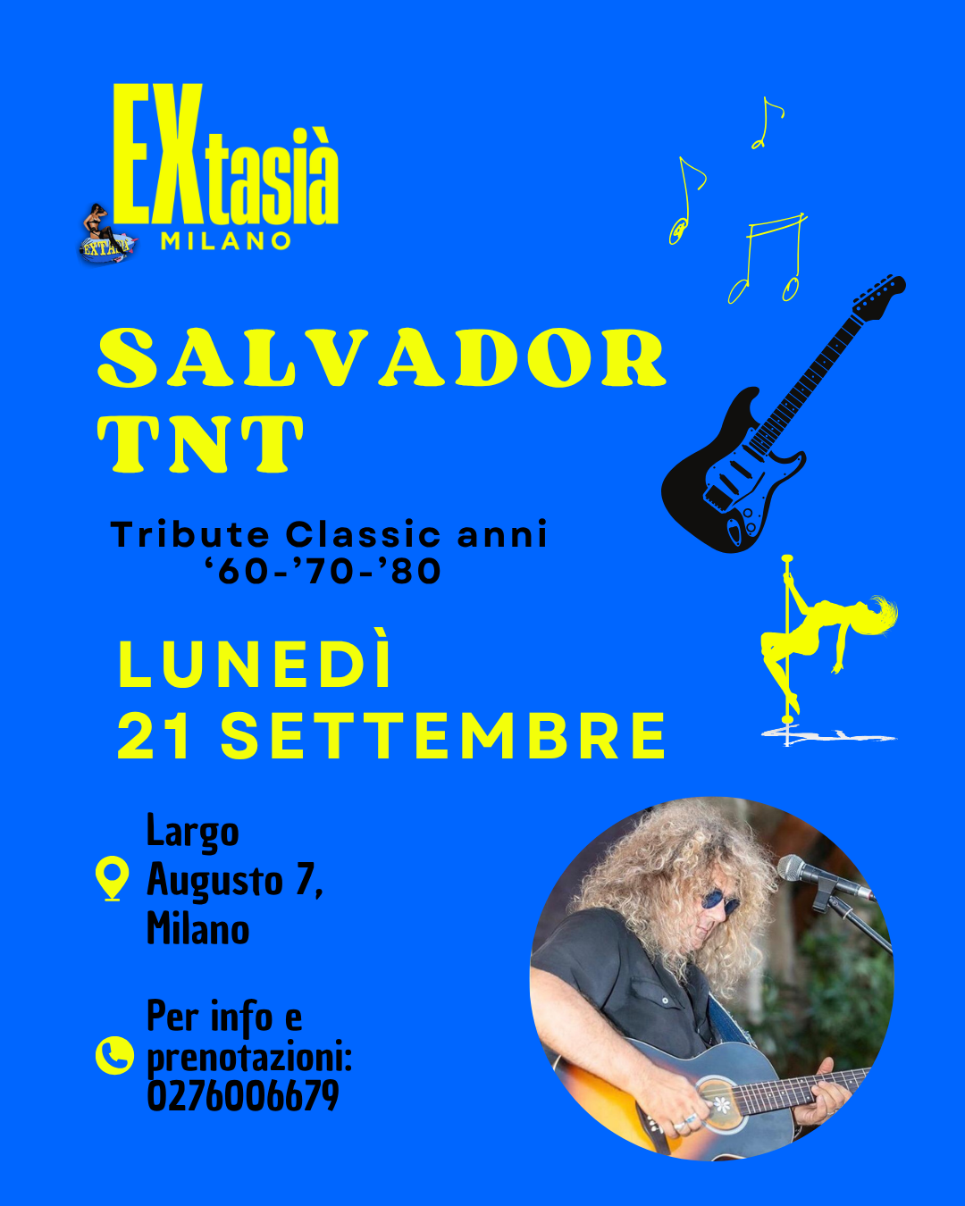 21 settembre 2026 | ore 23.00 | Salvador TNT | Extasi&agrave;